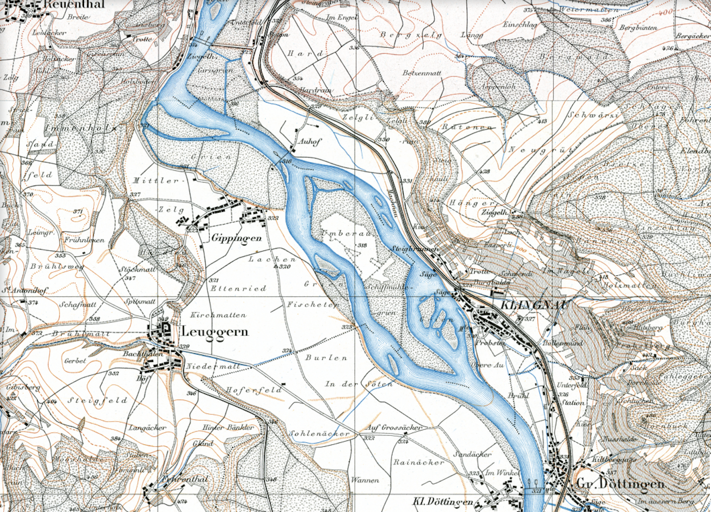 Karte von 1890