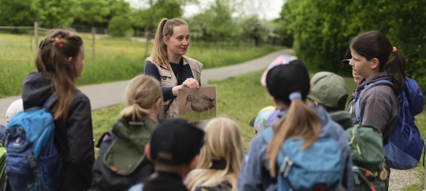 Leiten eines Vogelworkshops